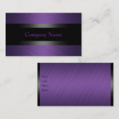 Elegante Paarse steek met zwart Visitekaartje (Voorkant / Achterkant)