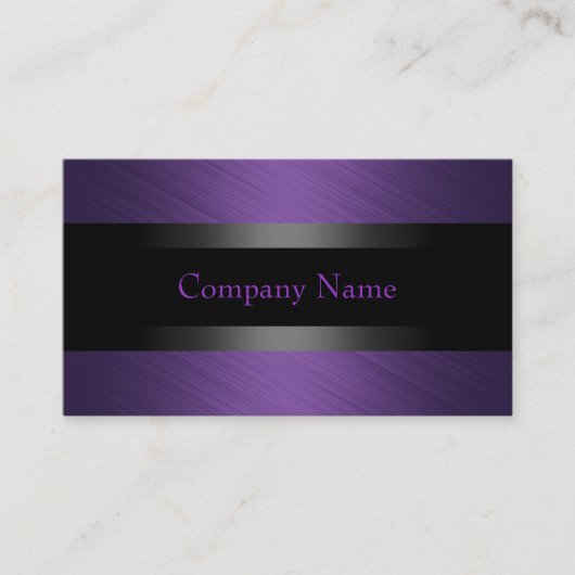 Elegante Paarse steek met zwart Visitekaartje (Voorkant)