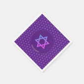 Elegante Paarse | STER VAN DAVID Paper Servet (Hoek)