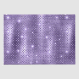 Elegante Paarse Stip Metallic Glitter Patroon Tissuepapier