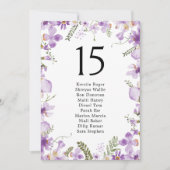 Elegante Paarse Tafel Zitkaart Kaarten (Voorkant)