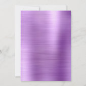 ELEGANTE PAARSE TEXTUURSTROOMWEDING KAART (Achterkant)