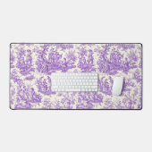 Elegante  paarse toile de jouy bureaumat (Keyboard & Muis)