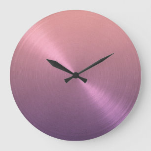 Elegante paarse tot roze ombré verloping grote klok
