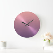 Elegante paarse tot roze ombré verloping grote klok (Huis)