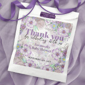 Elegante Paarse Tuinbloemen Baby in Bloom Bedankzakje