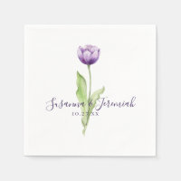 Elegante Paarse tulp bruiloft receptie