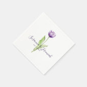 Elegante Paarse tulp bruiloft receptie Servet (Hoek)