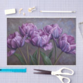 Elegante Paarse Tulpen Decoupage Tissuepapier (Craft)