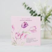 Elegante Paarse Tulpen Kaart (Staand voorkant)