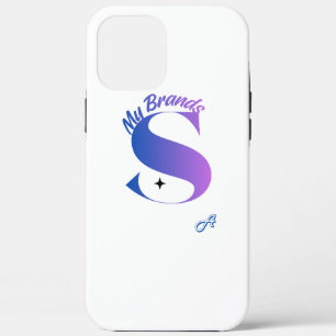 Elegante paarse verloopletter S monogram telefoonh Case-Mate iPhone Case