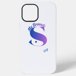Elegante paarse verloopletter S monogram telefoonh iPhone 12 Pro Max Hoesje