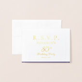 Elegante Paarse Violets Bloemen 80ste Verjaardag R Folie Kaarten (Voorkant met envelop)