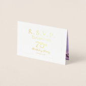 Elegante Paarse Violets Bloemen Verjaardagsfeest R Folie Kaarten (Voorkant)