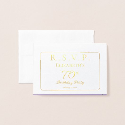 Elegante Paarse Violets Bloemen Verjaardagsfeest R Folie Kaarten (Voorkant met envelop)