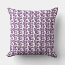Elegante Paarse Viooltje Botanisch Patroon Worp