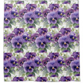 Elegante Paarse Viooltjes Gordijn (Voorkant)