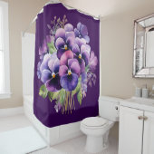 Elegante Paarse Viooltjes Gordijn (In situ)