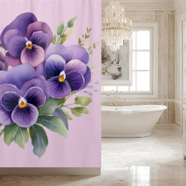 Elegante Paarse Viooltjes Gordijn