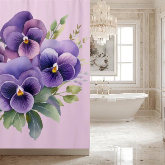 Elegante Paarse Viooltjes Gordijn