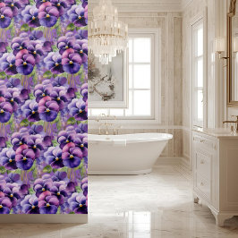 Elegante Paarse Viooltjes Gordijn
