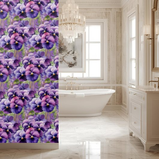 Elegante Paarse Viooltjes Gordijn