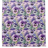 Elegante Paarse Viooltjes Gordijn (Voorkant)