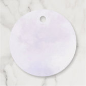 Elegante Paarse vlinder 1e verjaardagsfeest Bedankjes Labels (Achterkant)