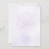 Elegante Paarse vlinder 1e verjaardagsfeest Kaart (Achterkant)