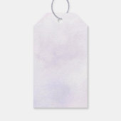 Elegante Paarse Vlinder 1e Verjaardagsfeestje Cadeaulabel (Achterkant)