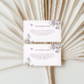 Elegante Paarse vlinder bloemenbehuizing Kaart