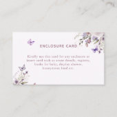 Elegante Paarse vlinder bloemenbehuizing Kaart (Voorkant)