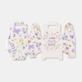 Elegante Paarse Vlinders Bruidsmeisjesfeest Bedankdoosjes (Uitgevouwen)