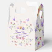 Elegante Paarse Vlinders Bruidsmeisjesfeest Bedankdoosjes (Geopend)