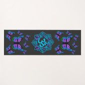 Elegante paarse vlinders ohm symbool yogamat (Voorkant (horizontaal))