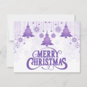 Elegante Paarse vrolijke kerstwens Feestdagenkaart (Voorkant)