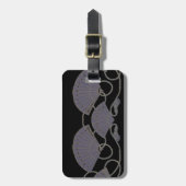 Elegante Paarse Waier Bagagelabel (Voorkant verticaal)
