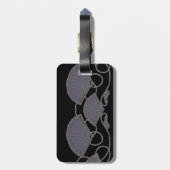 Elegante Paarse Waier Bagagelabel (Achterkant verticaal)