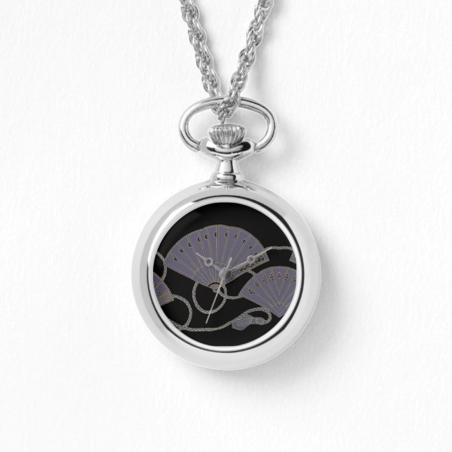 Elegante Paarse Waier Horloge (Voorkant)
