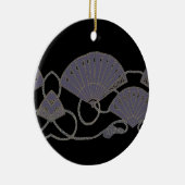 Elegante Paarse Waier Keramisch Ornament (Rechts)