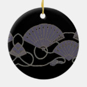 Elegante Paarse Waier Keramisch Ornament (Achterkant)