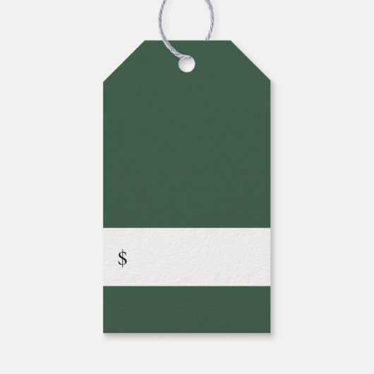 Elegante Paarse Waterverf Bloemen Groen Prijs Labe Cadeaulabel (Achterkant)