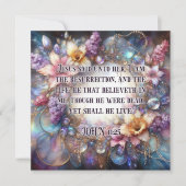 Elegante Paarse Waterverf bloemenschrift Pasen Feestdagenkaart (Voorkant)