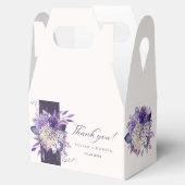 Elegante Paarse Waterverf dank u huwelijksgunst Bedankdoosjes (Geopend)