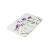 Elegante Paarse Waterverf Iris Flowers Botanical Badmat (Gekanteld)