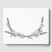 Elegante paarse waterverf lavendel en eucalyptus gastenboek (Achterkant)