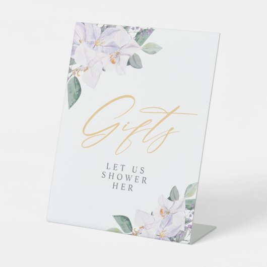 Elegante Paarse Waterverf Vrijgezellenfeest gesche Reclamebord Met Voetstuk (Voorkant)