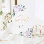 Elegante Paarse Waterverf Vrijgezellenfeest gesche Reclamebord Met Voetstuk