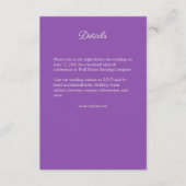 Elegante Paarse Waterverf Wildflower bruiloft Informatiekaartje (Voorkant)