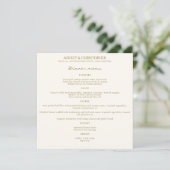 Elegante Paarse Waterverf Wildflower bruiloft Menu (Staand voorkant)